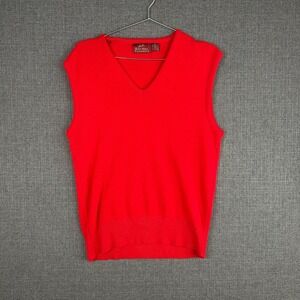 Bay Hill Classics Mens Sweater‎ Vest L V-Neck Sleeveless Red Golf Preppy Classic